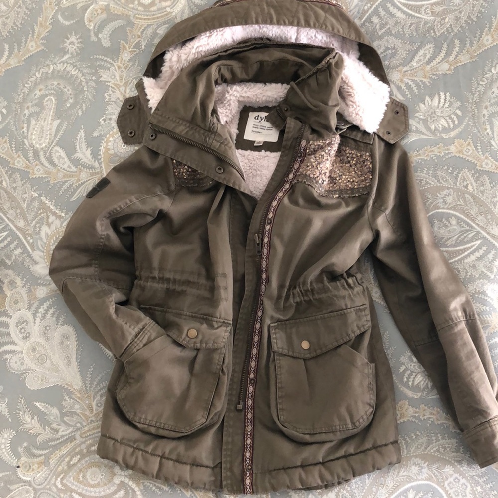 Dylan military inspired anorak shearling small